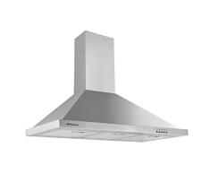 Orbegozo DS 48190 B IN - Campana extractora decorativa 90 cm, acero inoxidable, extracción: 630 m3/h, chimenea ajustable, 3 niveles de potencia, 190 W