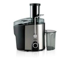 HAEGER Suprema - Licuadora de 800W, Cuerpo de INOX de 2 velocidades con Sistema Anti-Goteo, Copa para Zumo, depósito para la Pulpa y Base Antideslizantes