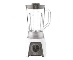 Tefal BL2C01 Blendeo Batidora de pie | Motor de 450 W | Capacidad de 1,5 litros | 2 velocidades + función de pulso | Cuchillas Duraforce | Ventosas para un soporte seguro | Blanco/Gris