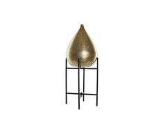 Lámpara de Pie DKD Home Decor Negro Metal Dorado (35 x 35 x 85 cm)