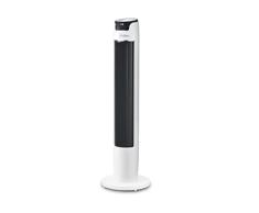Midea FZ10-16AR - Ventilador de torre con mando a distancia, 110 cm, ventilador de pie con oscilación de 60°, 6 niveles de velocidad, 3 ventiladores, temporizador de 12 horas, color blanco