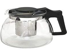 Tetera de Cristal con Filtro Inox Grande 900 ml. Tetera para te e infusiones. Medidas 13X13X13 Filtro inoxidable 7 X 5. Cristal de Borosilicato resistente.