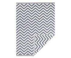 NORTHRUGS Palma 103435-80 x 350 cm, 100% Polipropileno, fácil de Limpiar, Resistente a los Rayos UV y a la Humedad, Apta para Suelo Radiante, Color Azul y Crema, 80 cm x 350 cm