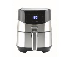 BOURGINI Freidora sin Aceite 4 L, Freidora de Aire Caliente 1500W con Pantalla LED Táctil, Color Negor y Inox