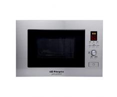 Orbegozo MIG 2330 - Microondas con grill integrable full INOX, 23 litros, 6 niveles de potencia, 8 menús de cocción automática, display digital, potencia 1400 W microondas y 1000 W grill