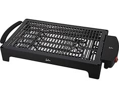 Jata EBQ2 - Electro barbacoa para interior y exterior. Sin humos ni olores. Totalmente desmontable. Cocina sano con agua. Superficie: 40 x 26 cm.
