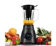Cecotec Batidora vaso Power Black Titanium 1800 Smart, 1800 W de Potencia, con Cuchilla de 6 Hojas de Titanio Negro, 3 Programas Automáticos y Jarra Termorresistente, Digital