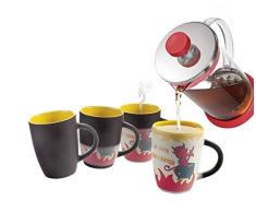 BRANDANI 55542 Taza mágica de gres Diablo, Multicolor