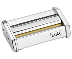 Accessorio para la máquina de pasta Laica PM2000 para hacer linguine y pappardelle Laica APM006 en metal plateado.