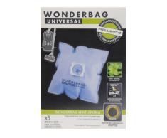 Rowenta WB415120 Pack de 5 bolsas para aspirador con 1 adaptador reutilizable, microfibra, color azul