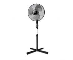 Black+Decker – BXEFP41E. Ventilador de columna. Base cruzada. Diseño elegante. Sistema de oscilación automático/Inclinación y altura ajustables. 3 aspas/40cm de diámetro. 3velocidades. Silencioso.