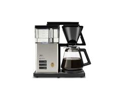 Melitta Cafetera de filtro con jarra de vidrio, Función temporizador y conservación de temperatura, Aroma Signature DeLuxe, Negro, 1007-02