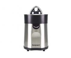 BEPER P102EST001 Exprimidor de Naranjas Electrico, Cuerpo de Acero - Extractor de Zumos Naranjas