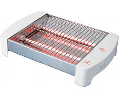 Jata TT587 Tostador Horizontal Laterales de Acero Inoxidable con 2 Barras de Cuarzo Gran Superficie Bandeja Recogemigas Extraíble 400 W