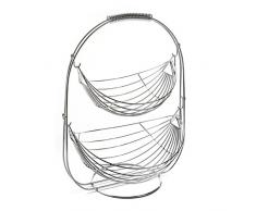 Versa 18550793 Frutero cromado de dos alturas, Steel
