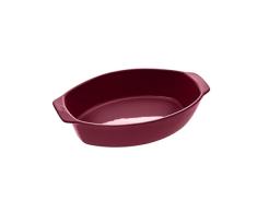 Five - Plato de horno ovalado de cerámica roja 37 x 21 cm