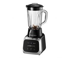 Russell Hobbs Batidora de Vaso Sensigence - 3 Funciones Inteligentes: Batido, Granizado y Cremas, Jarra de 1,5L, Cuchilla Acero Inoxidable 6 Puntas, 1000 W, Pantalla Digital Táctil, Negro - 28241-56