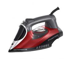 Russell Hobbs One Temp 25090-56 – Plancha de Ropa de Vapor, 2600 W, Suela de Cerámica con Turalina, Rojo y Negro