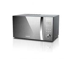 HAEGER MAGIC MICRO 26 - Microondas con 800W de potencia, capacidad de 26L - 5 niveles de potencia, función de descongelación, temporizador de 60 minutos, plato giratorio en vidrio de 27 cm