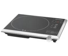 Steba IK 50 OT - Placa (Mesa, Eléctrico, Vidrio y cerámica, Giratorio, Sensor, 2000 W, 380 mm) Negro, Plata