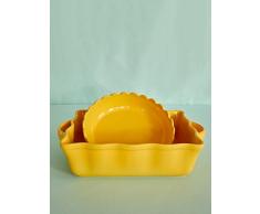 Rice - Plato de horno de gres - Amarillo L
