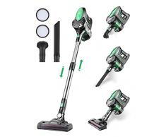 Vactidy Aspiradora sin Cable, Blitz V8 Aspirador Escoba con 20Kpa Potente Succión, Autonomía de 35 Mins, Batería Extraíble, Cuatro Etapas de Filtración, 3-en-1 Aspirador de Mano para Mascota, Suelo