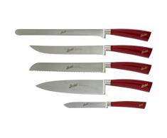 Berkel - Elegance Juego 5 cuchillos chef rojos
