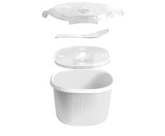 Olla para arroz y cereales para microondas CARE + PROTECT, recipiente ideal para cocinar al vapor, servir y almacenar, sin BPA, 2,7 l, para hasta 4 personas