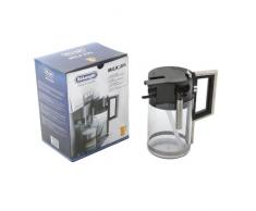 DeLonghi ESAM 6600 - Jarra de leche para cafetera Prima Donna ESAM 6600, vidrio, negro/plata