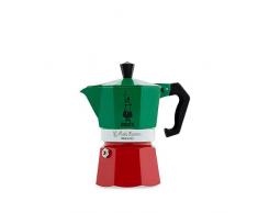 Bialetti - Moka Express colecciÃ³n Italia (Tricolor), cafetera de 3 Tazas, Aluminio