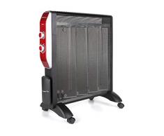 Orbegozo RMN 2050 - Radiador de mica, 2 potencias de calor, termostato regulable, sin fluido, protección contra sobrecalentamiento, recogecables, 2000 W, Color Rojo