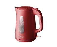 CONCEPT Hausgeräte Rk2383 - Hervidor de agua de plástico (220-240 V, transformador de tensión automático, 1,7 L, 2200 W), color rojo