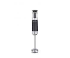 SEVERIN Batidora de mano con set prémium, batidora eléctrica con 4 hojas de acero inoxidable, con multipicadora, jarra, triturador de patatas y varillas, negro/acero inoxidable, SM 3774