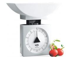 Balanza de cocina mecánica con BOL Laica K 711 pesa hasta 1kg. color blanco, diseño clásico.