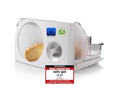 Emerio Cortador de todo Made in EU MS-125000, acero inoxidable producido en Alemania, ajustable 0-17 mm, sin BPA, plegable, con interruptor de seguridad, Eco 100 W, color blanco