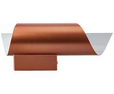 Homemania Lámpara de pared, metal, oro rosa, blanco