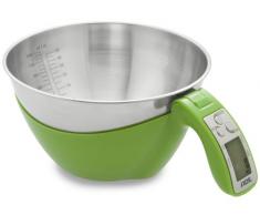 ADE Báscula digital de cocina KE1285 Sarah. cuenco extraible resistente con capacidad de 1,5L. Pese y mezcle hasta 5kg. Función de tara. Incluye baterías. Color Verde