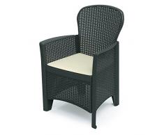 Ipae-Progarden S.P.A. localization-B06XS3MPHN Sillón, Ratán, Negro