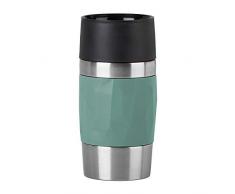 Emsa N21603 Travel Mug - Termo compacto de acero inoxidable, 0,3 litros, 3 horas calientes, 6 horas frías, 100% hermético, antigoteo, apto para lavavajillas, apertura para beber de 360°, color verde