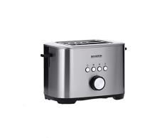 SEVERIN - Tostadora con Función Bagel para Tostadas Unilaterales, 800 W, Accesorio Integrado para Panecillos, Acero Inoxidable AT 2510