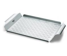 Weber 6435 - Bandeja Rectangular De Acero Inoxidable, (44,5 x 30,0 x 4,0 cm)
