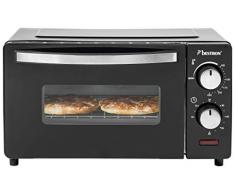 Bestron Mini Horno con Calor Superior e Inferior, 9 Litros, 800W, Negro