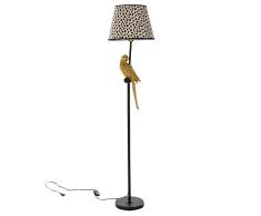 Lámpara de Pie DKD Home Decor Negro Algodón Metal Dorado 40 W Loro (37 x 37 x 164 cm)