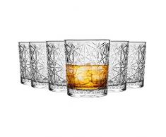 Bormioli Rocco 666223 Lounge - Vaso de whisky (275 ml, cristal, 6 unidades)