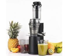 Licuadora para Frutas y Verduras de Prensado en Frío, Extractor de Jugos, 0.8 Litro, 60 RPM, 250 W, Libre de BPA, Negro. H.Koenig_GSX16