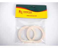 Sanfor 57048 Blíster 2 juntas para cafetera MUSA de acero 4T, Caucho, BLANCO