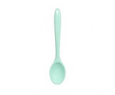 Cuchara de silicona para cocinar Resistente al calor, antiadherente Pan Shovel Cuchara Espátula Cocina Herramienta (cuchara pequeña Nordic Green)