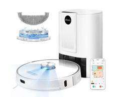 Ultenic T10 Robot Aspirador y Fregasuelos, Aspirador Robot Láser con Autovaciado, 3000Pa Succión, Mapeo Inteligente, Autonomía de 280min, Compatible con Alexa, Google Home, Mando a Distancia y App