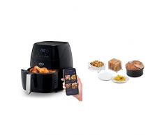 Ufesa AF5000 Phantom Freidora de Aire sin Aceite con WIFI, 5L, Control Táctil Digital, 8 Programas, 1500W, APP con Recetarioo + Ufesa Pack 4 Accesorios para Freidora de Aire sin Aceite