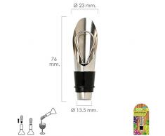 ORYX 5057090 Vertedor Escanciador Vino Acero Inoxidable Con Tapon, Plateado